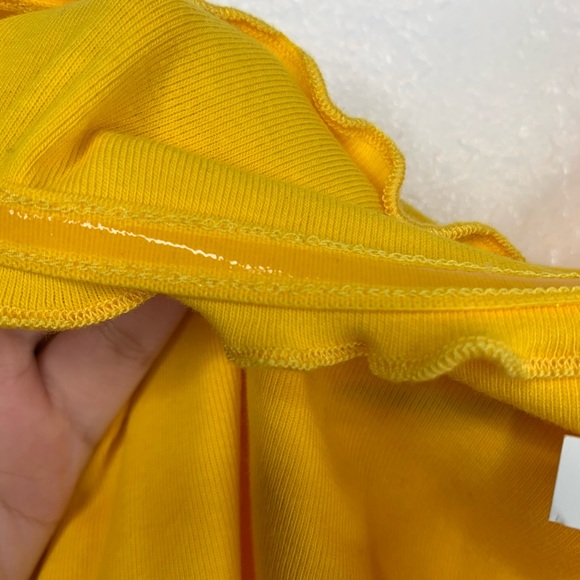 NWT H&M divided yellow off shoulder crop top - Picture 6 of 7